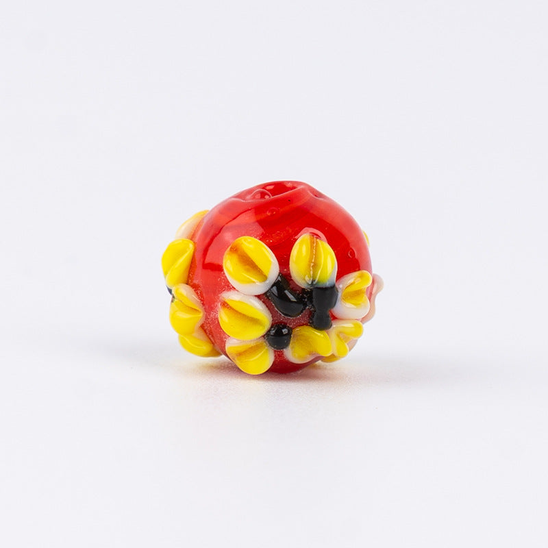 Handmade Lampwork Glass Flower Beads