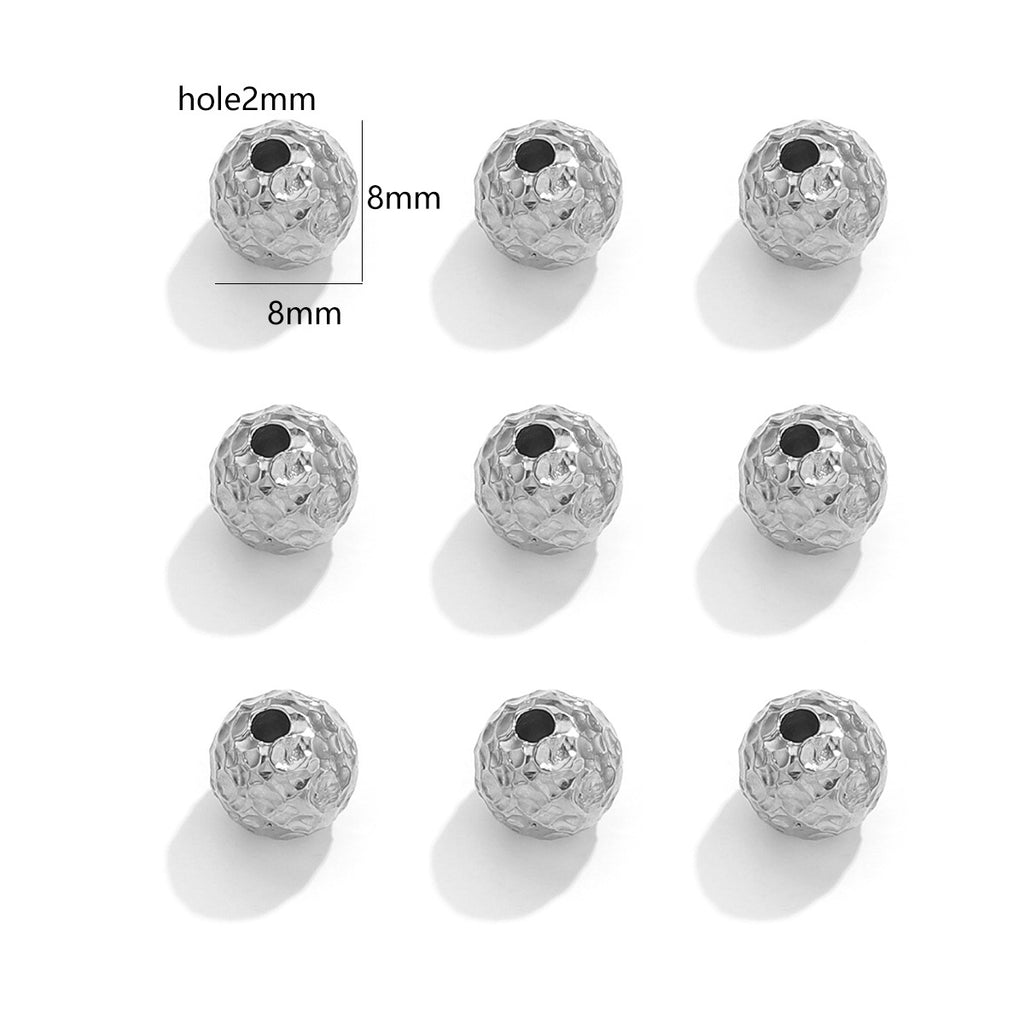 Textured Stainless Steel Tube Beads