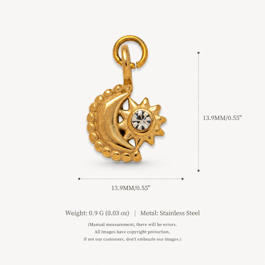 Elephant, Lotus & Heart Charms