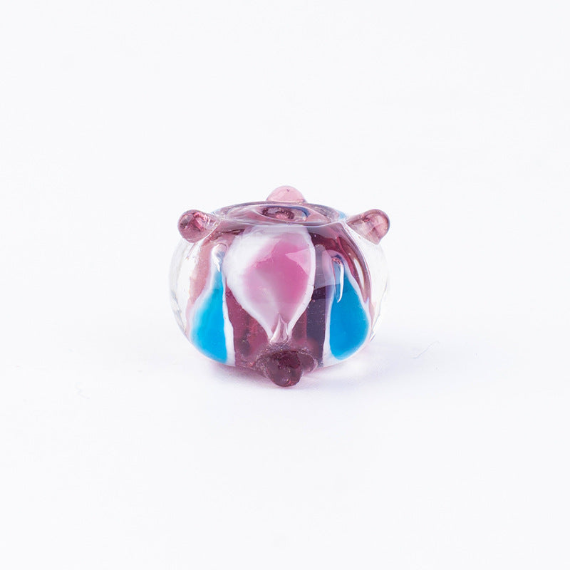 Handmade 3D Two-Tone Teardrop Lampwork Glass Beads