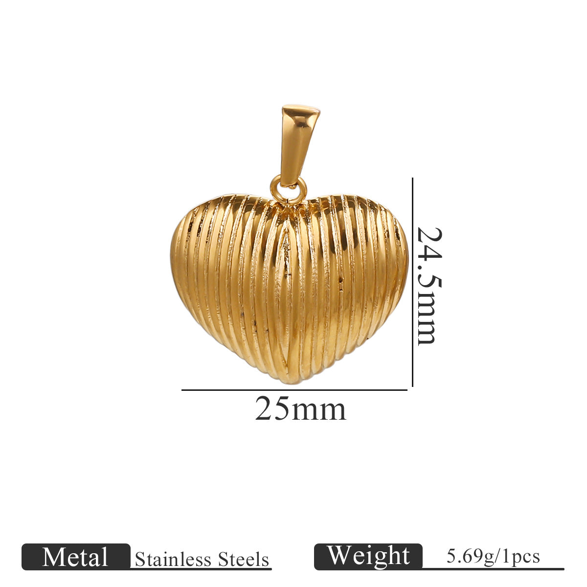 Assorted Stainless Steel Statement Pendant Charms