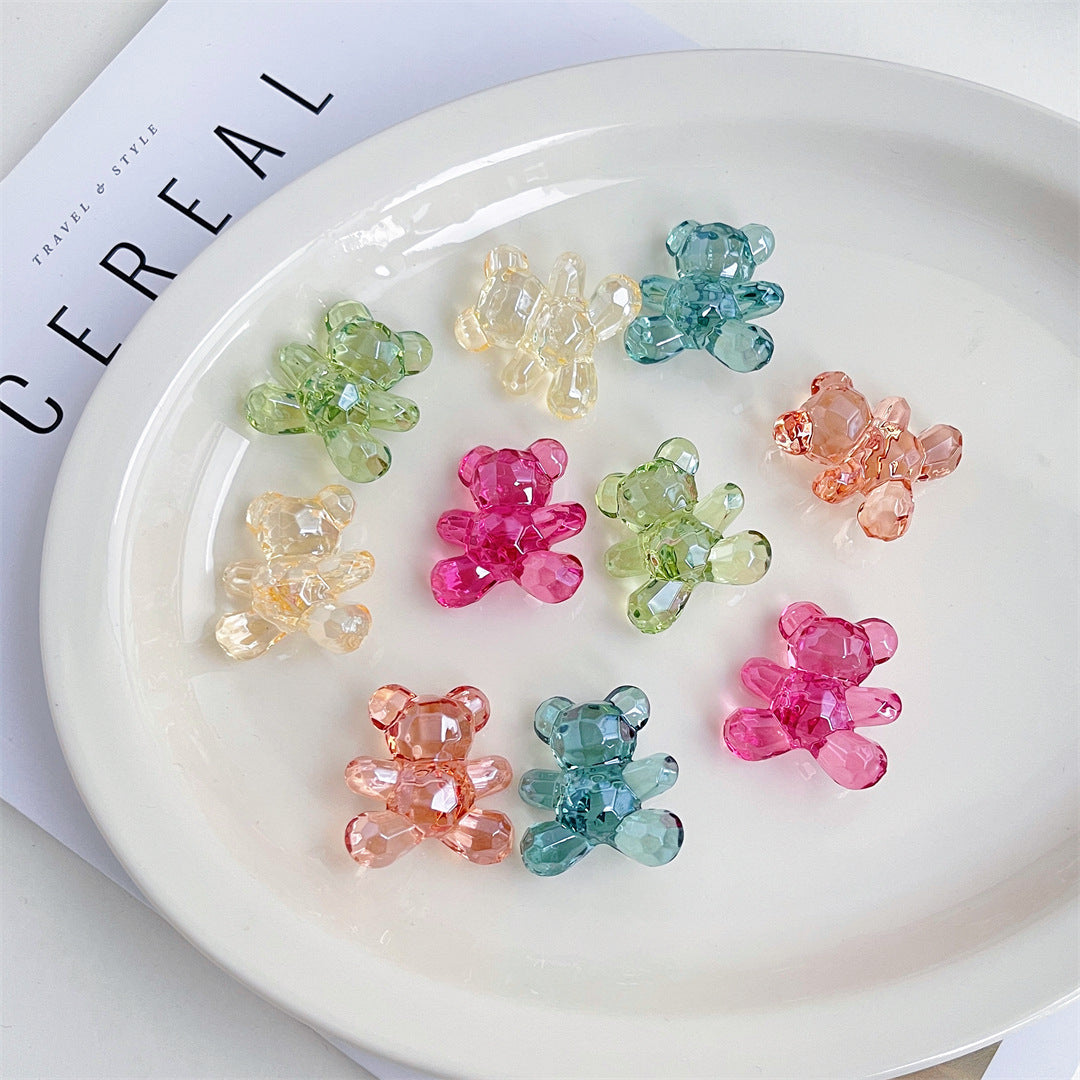 Shiny Jelly Bear Acrylic Beads