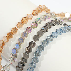 8mm Colorful Hexagonal Glazed Glass Beads – Faceted Geometric Beads for DIY Bracelets, Necklaces & Jewelry Making