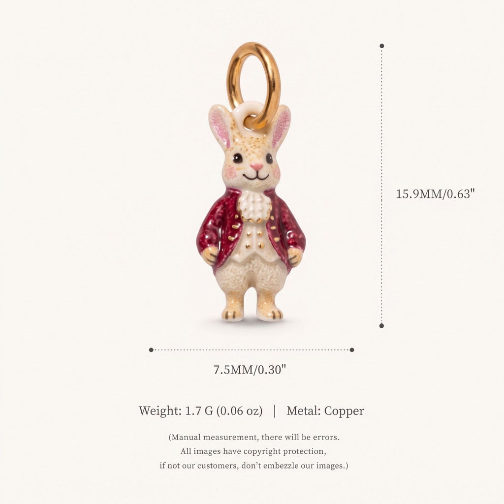 18K Gold-Plated Cute Cartoon Pendant Charms