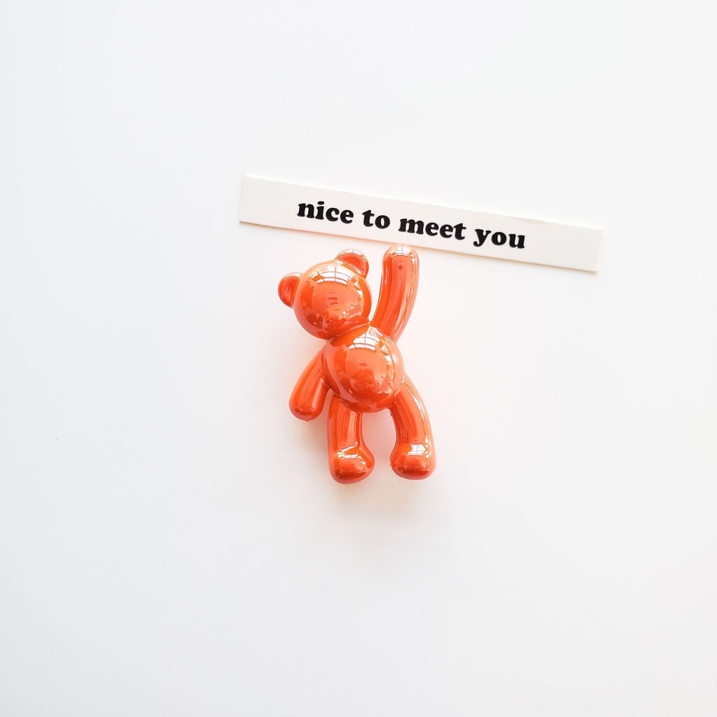 Cream Candy Bear Acrylic Beads