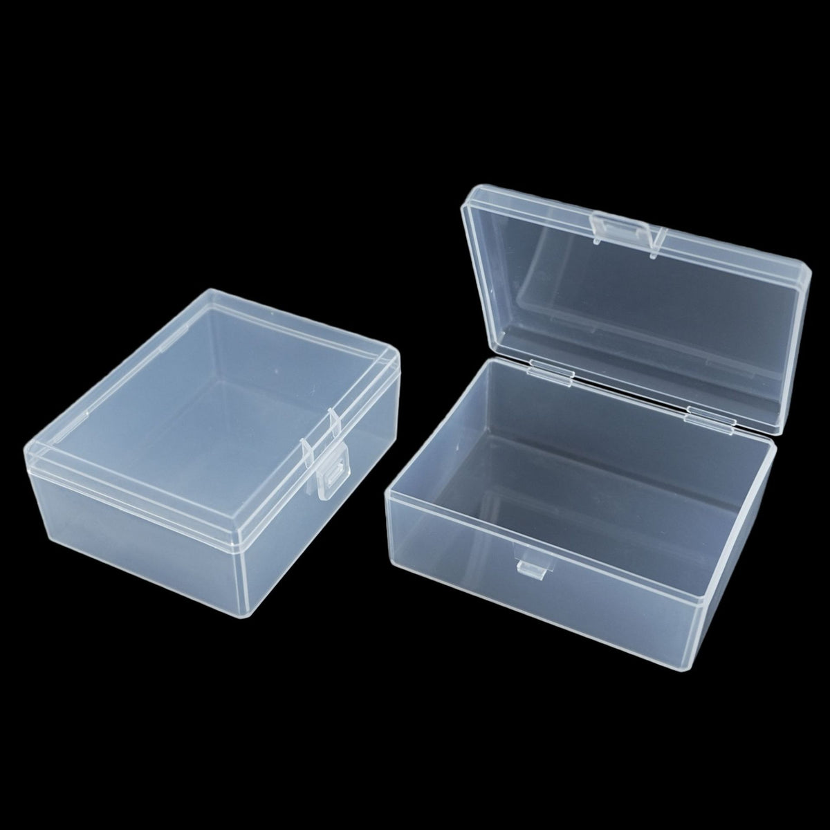 Clear Rectangular PP Plastic Storage Box – Transparent Small Parts Organizer for Jewelry Beads, Charms, Craft Supplies & Hardware