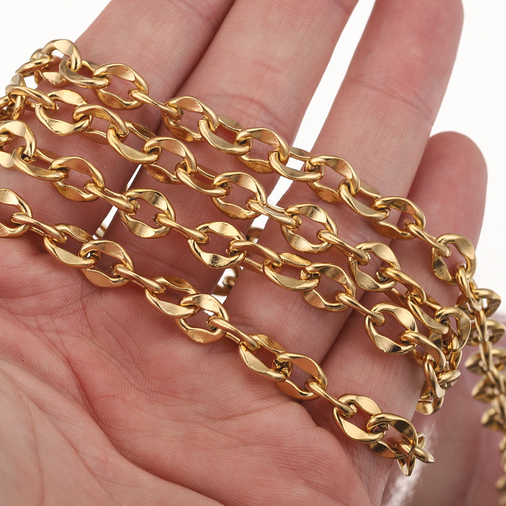 Stainless Steel Lip Link Chain – 5 Meters