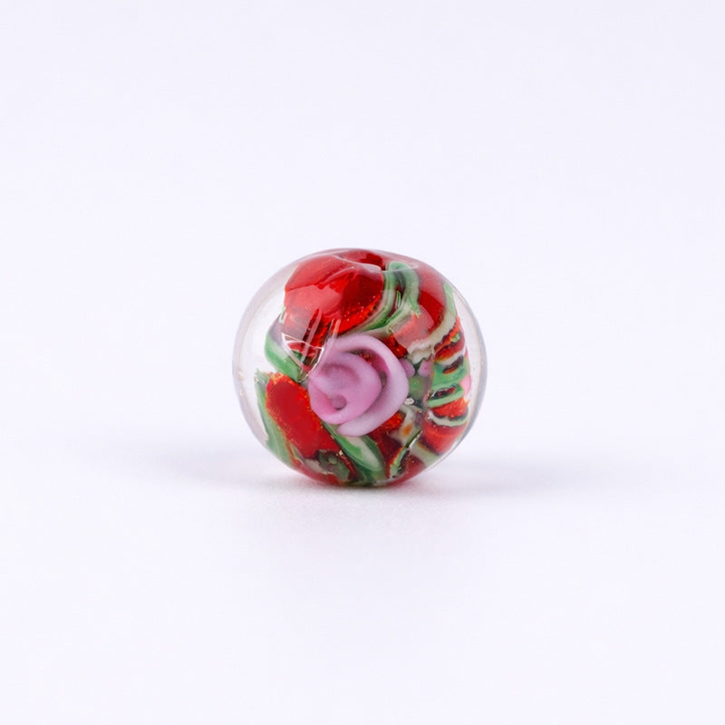 Handmade Wheat-Ear Flower Glass Beads