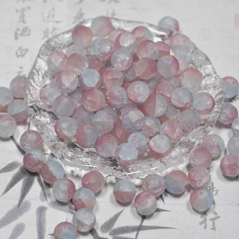 Frosted Moonlight Jade-Style Glass Beads