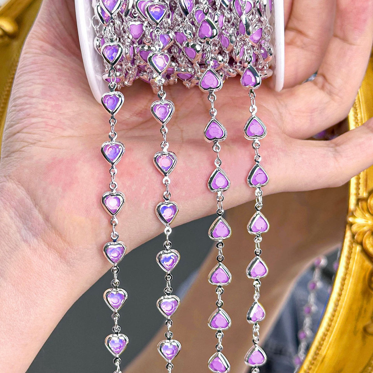 Purple Heart Decorative Chain – 10 Meters