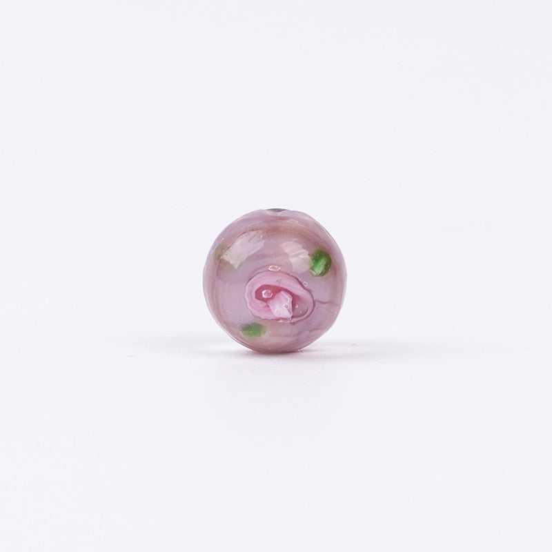 Double-Sided 3D Flower Glass Beads