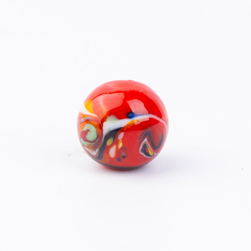 Painted Glass Round Beads