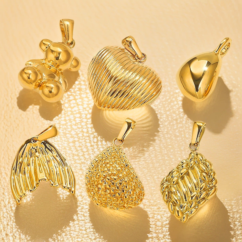 Assorted Stainless Steel Statement Pendant Charms