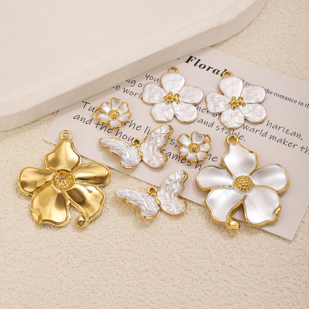 Flower & Butterfly Pendant Charms