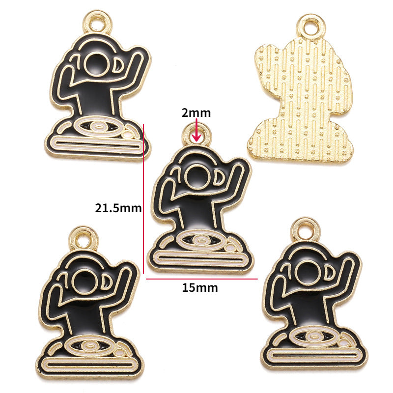 Hip-Hop Style Alloy Charms – Colorful Headphone & Sneaker Pendants for DIY Keychains, Bag Charms, Bracelets & Jewelry Making