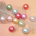 Glossy Metallic Acrylic Round Beads