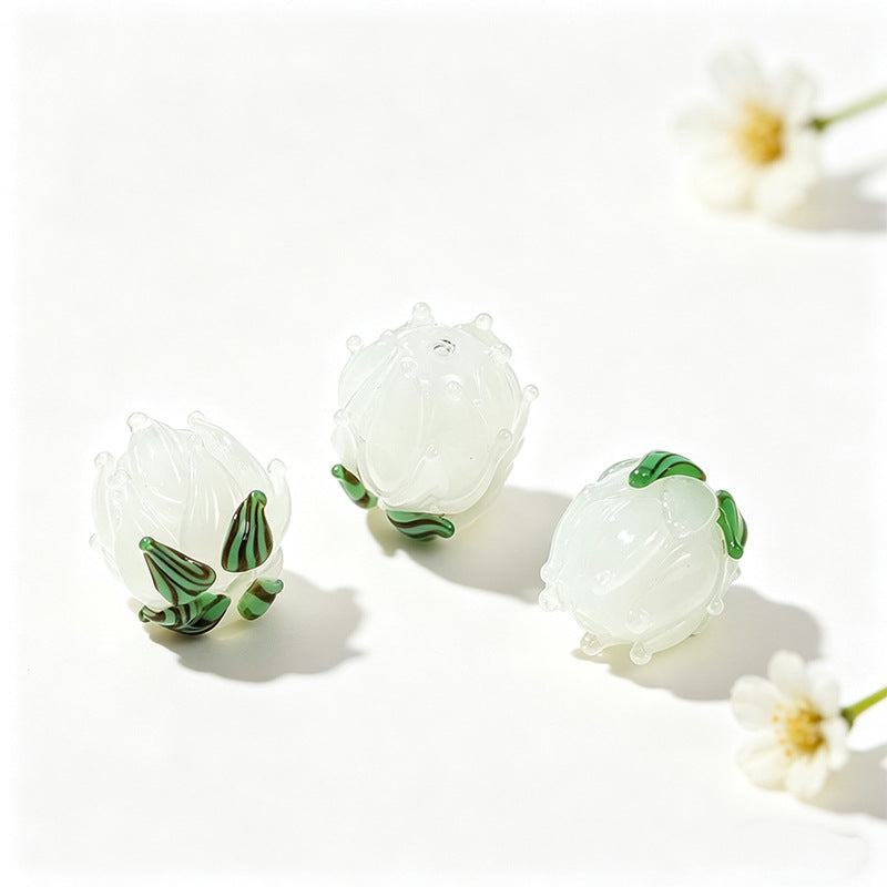 Tulip Flower Lampwork Beads