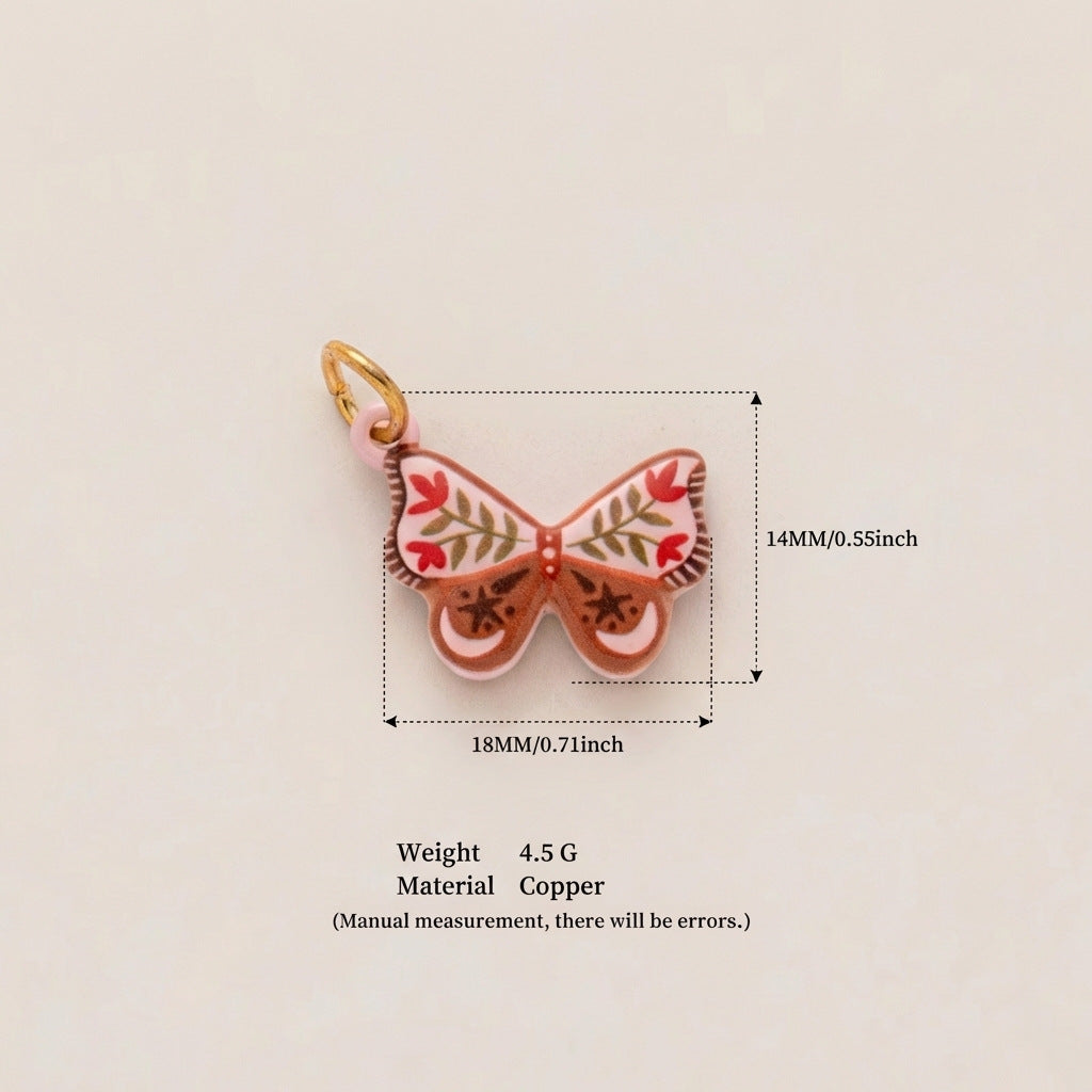 Butterfly, Moon & Heart Charms