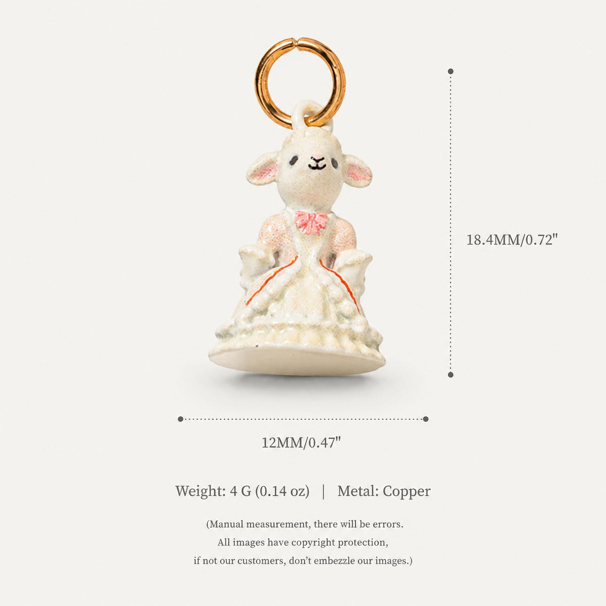 18K Gold-Plated Cute Cartoon Pendant Charms