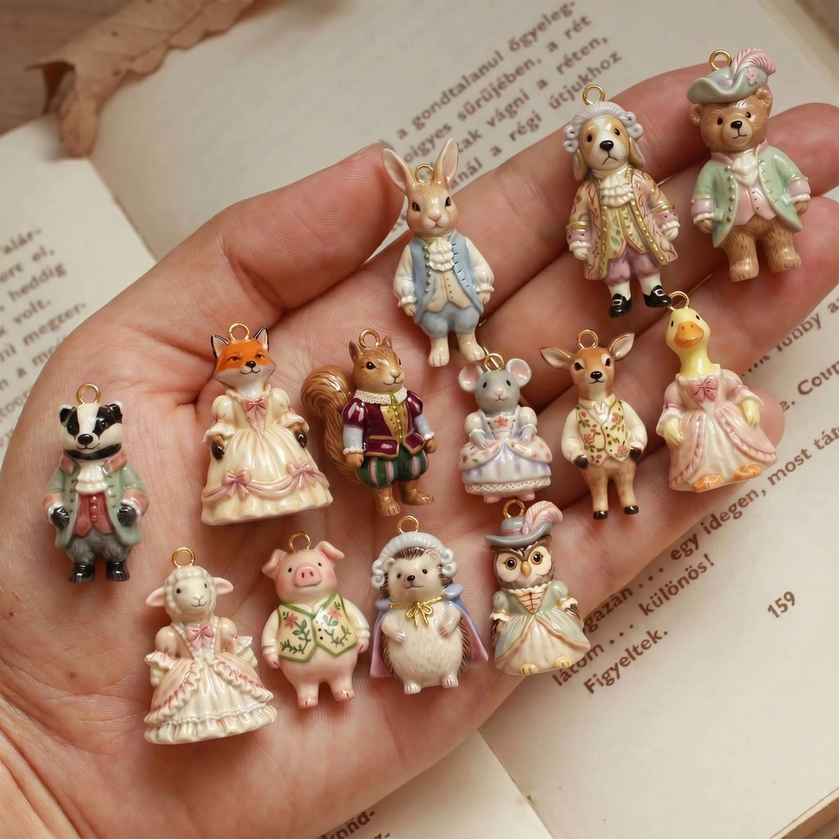 18K Gold-Plated Cute Cartoon Pendant Charms