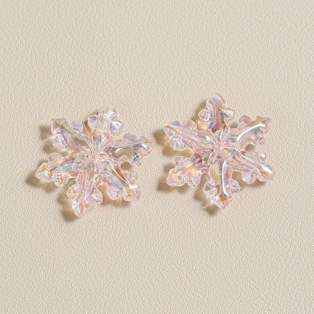 Transparent Christmas Snowflake Beads