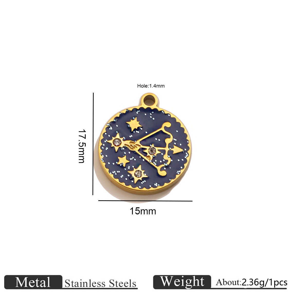 12 Zodiac Constellation Charms