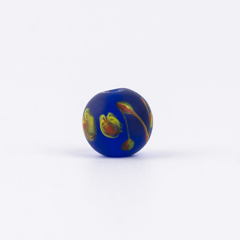 Hand-Painted Phoenix Eye Glass Beads