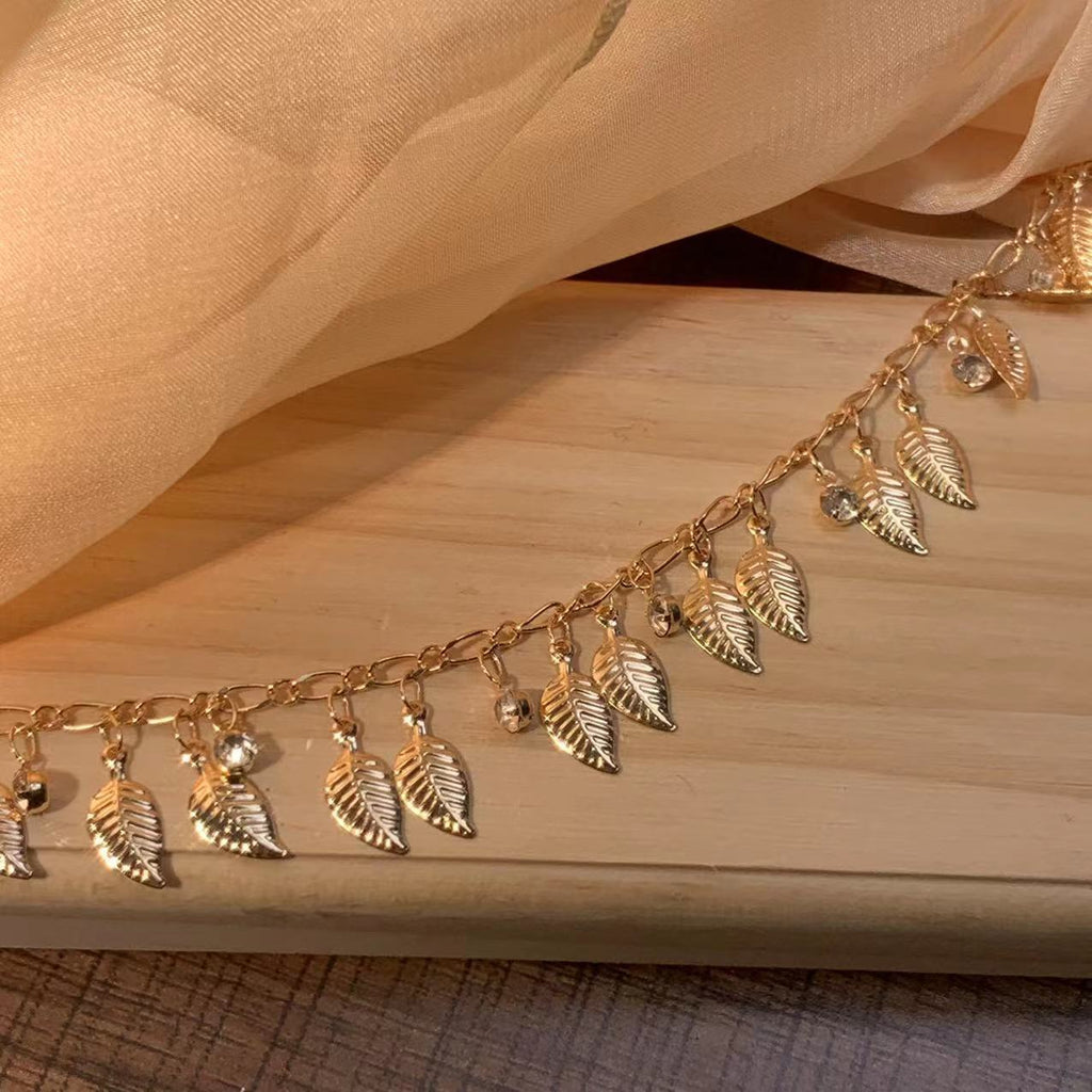 Swaying Leaf Crystal Fringe Chain – 10 Meters