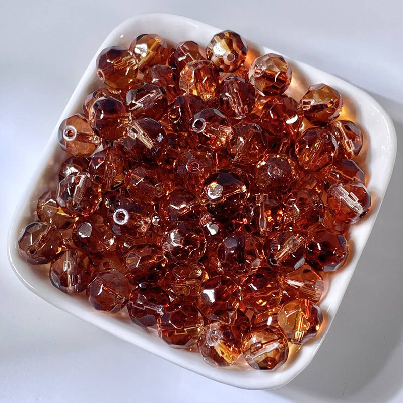 Irregular Crystal-Style Glazed Glass Beads