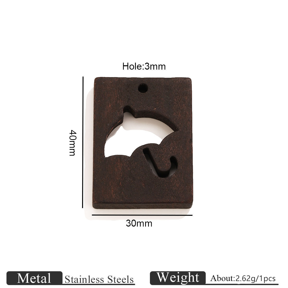 Engraved Wood Pendant Charms