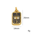 18K Gold-Tone Enamel Tarot Card Charms