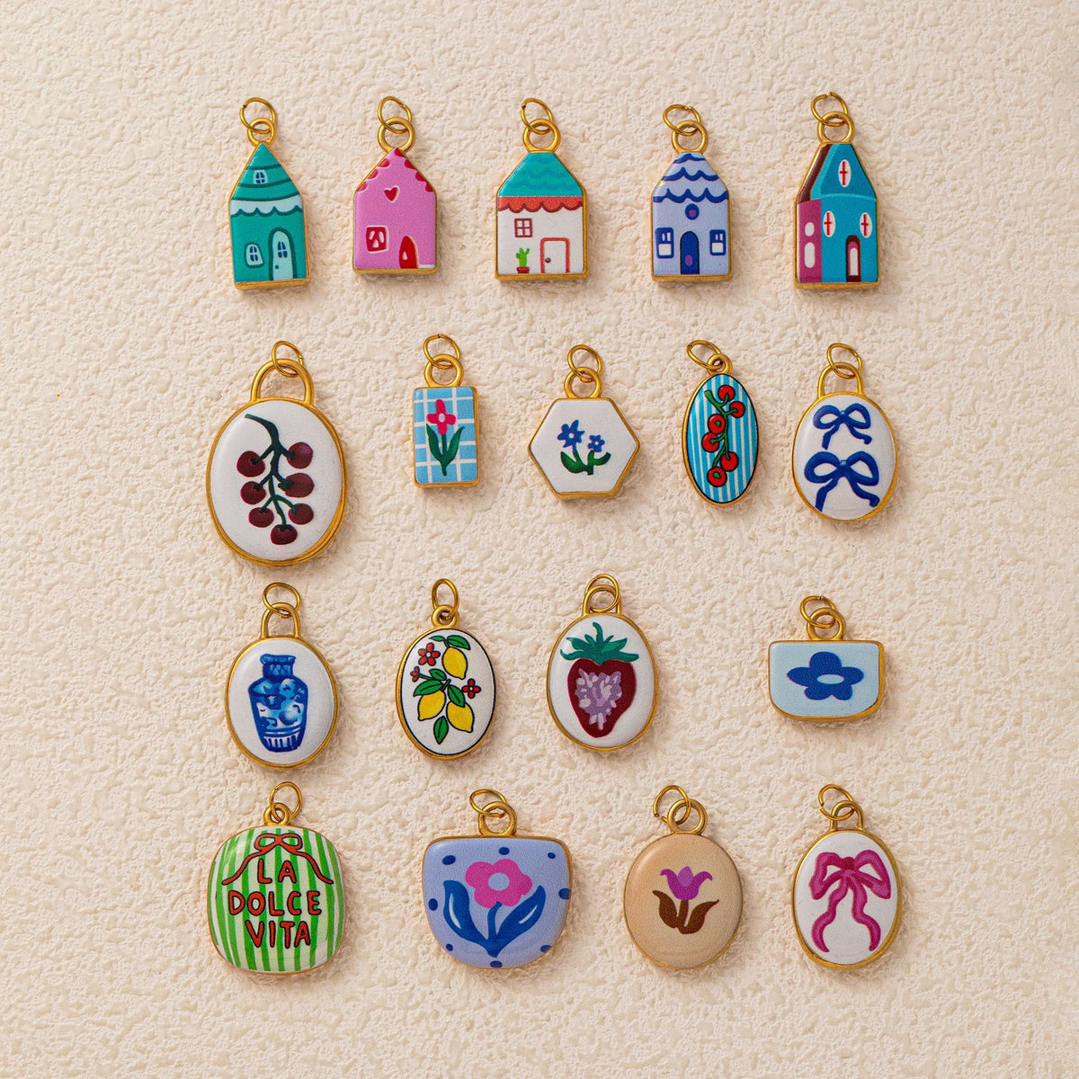 Floral House Charms