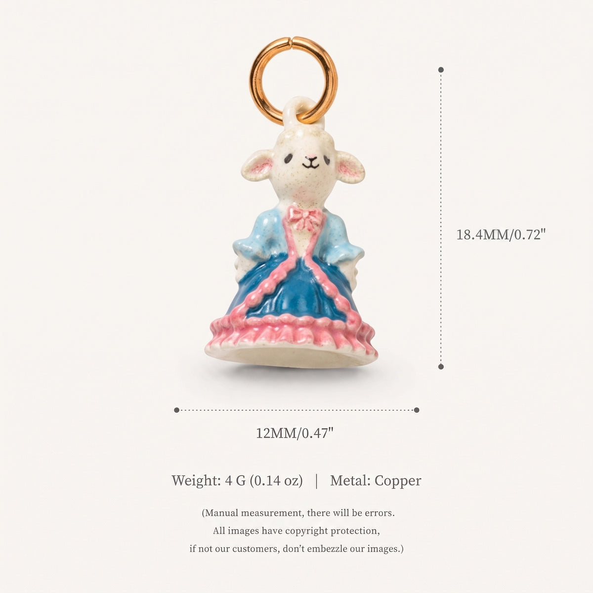 18K Gold-Plated Cute Cartoon Pendant Charms
