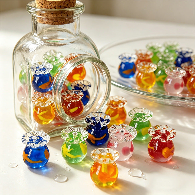Fish Basket Lampwork Beads