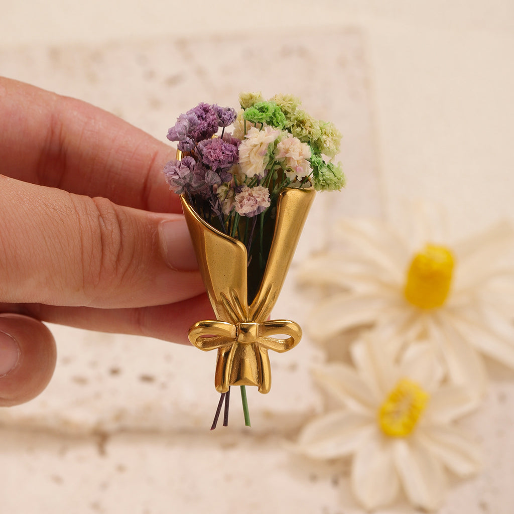 Vintage Butterfly & Floral Bouquet Brooch Pins