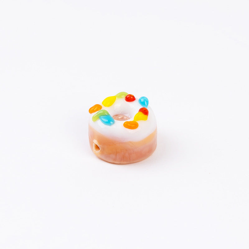 Cute Colorful Donut Glass Beads