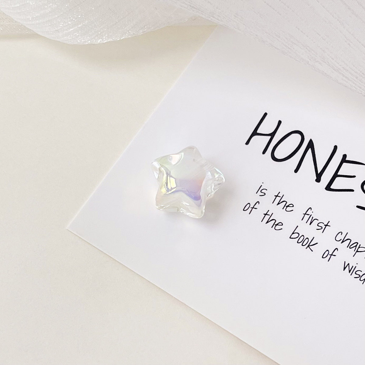 Transparent Two-Tone Acrylic Star Beads