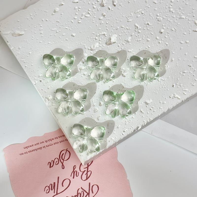 Glazed Crystal-Style Bow Beads (Horizontal Hole)