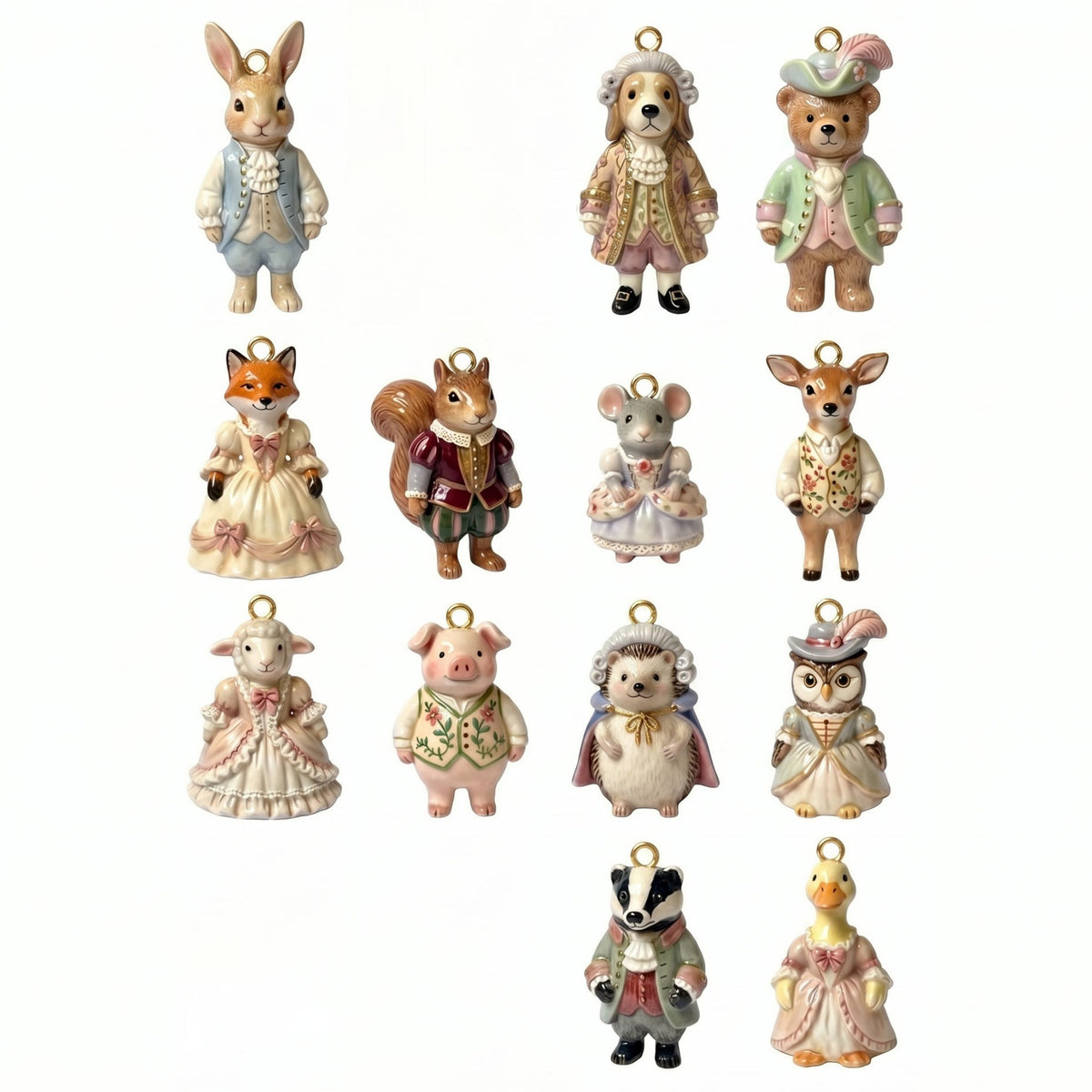 18K Gold-Plated Cute Cartoon Pendant Charms