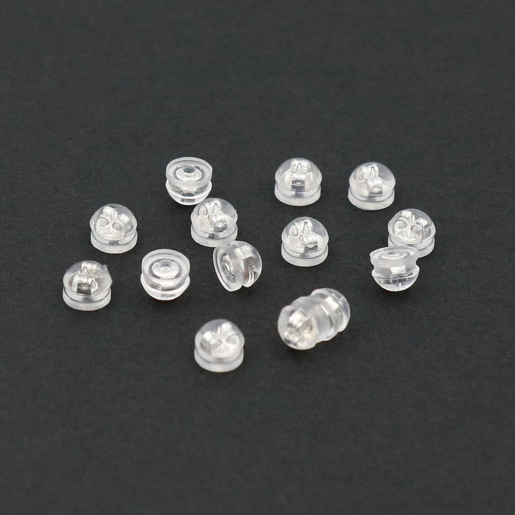 Silicone Earring Backs with Metal Core