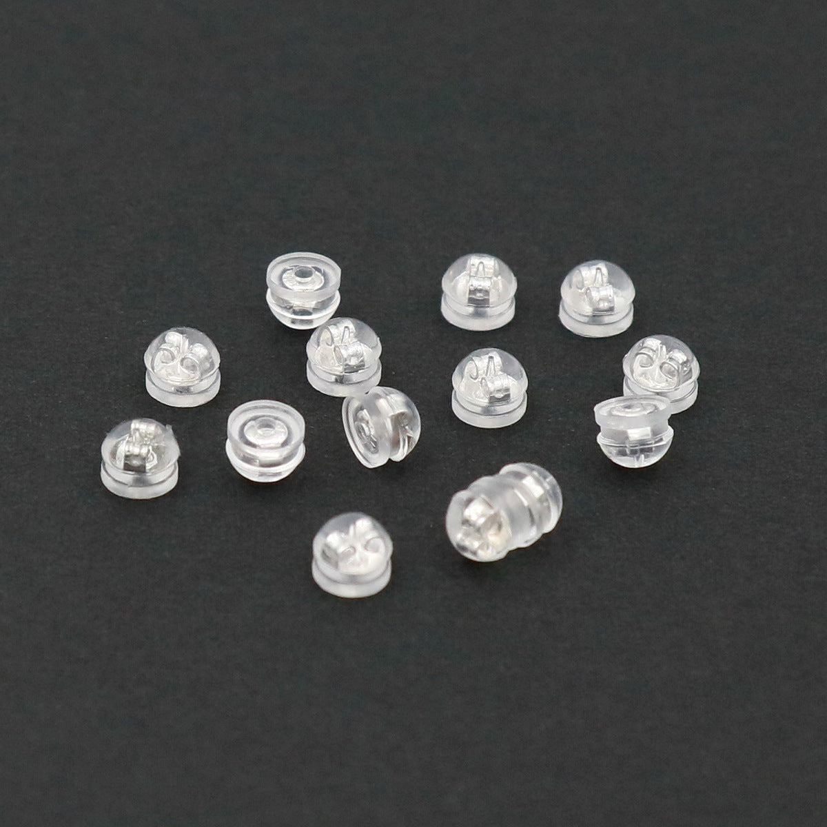 Silicone Earring Backs with Metal Core