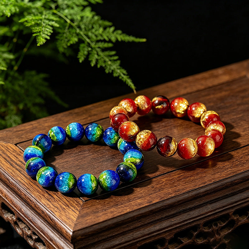 Namibia Storm Blue Glass Bracelets