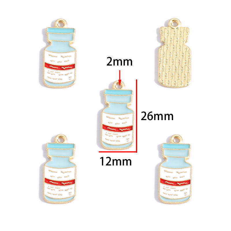 Nurse Hat & Medical Tool Alloy Charms – Colorful Healthcare-Themed Pendants for DIY Bracelets, Keychains & Jewelry Making