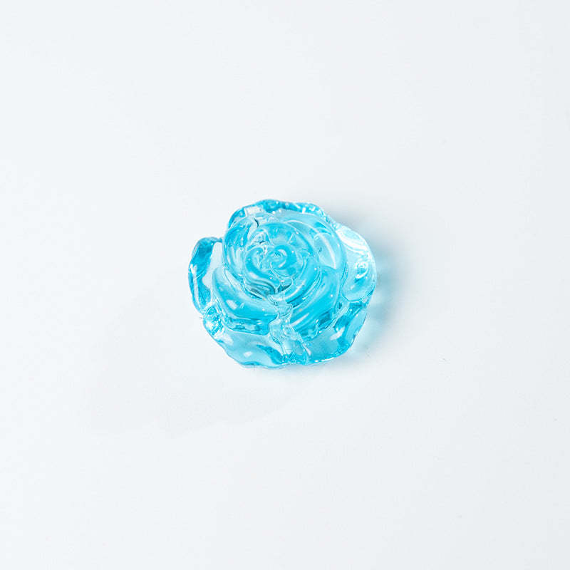 Glazed Rose Flower Beads – Side-Drilled