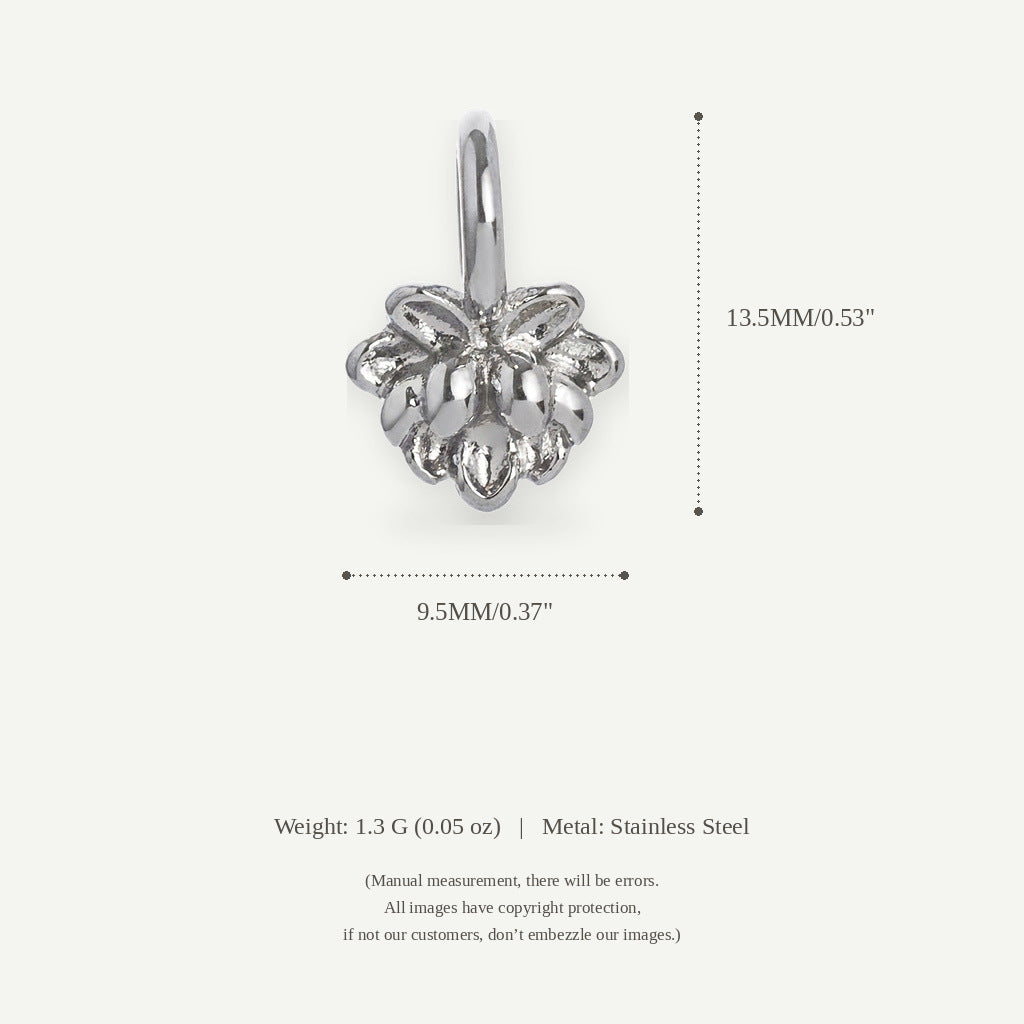 Elephant, Lotus & Heart Charms