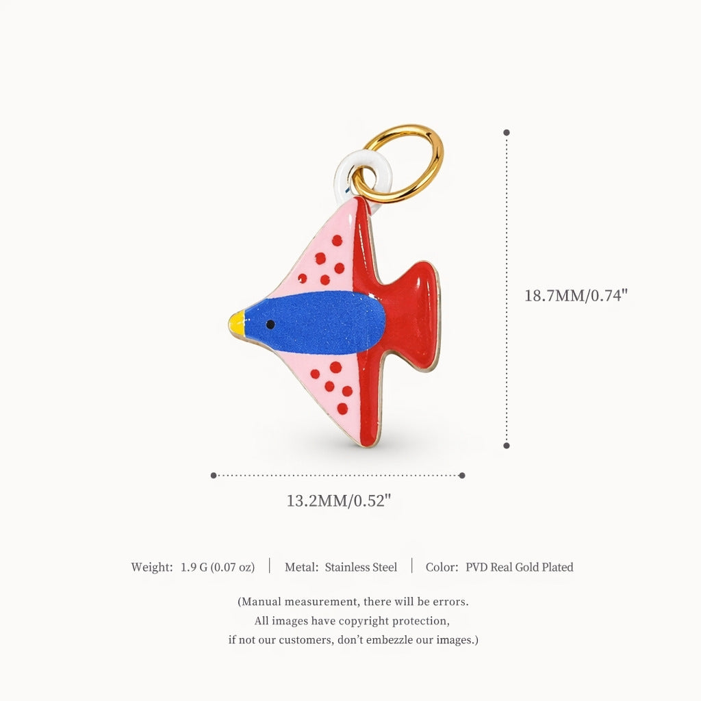 Bird & Flower Pendant Charms