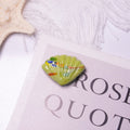 Gold Sand Scallop Shell Glazed Beads