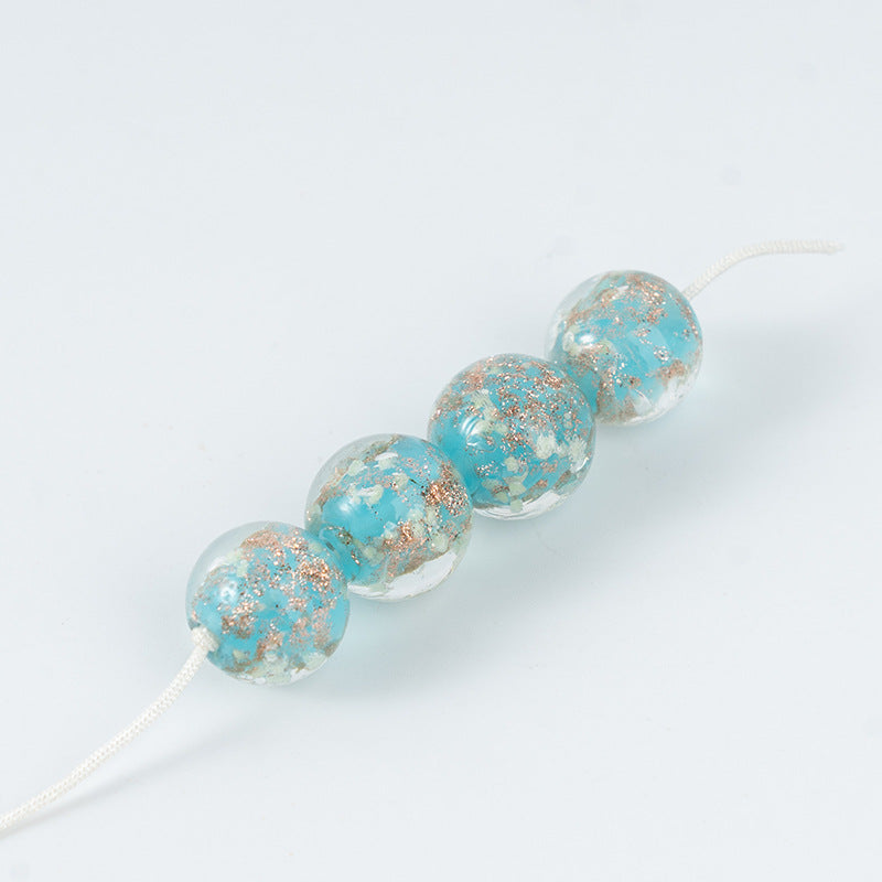 Gold Sand Luminous Glass Beads