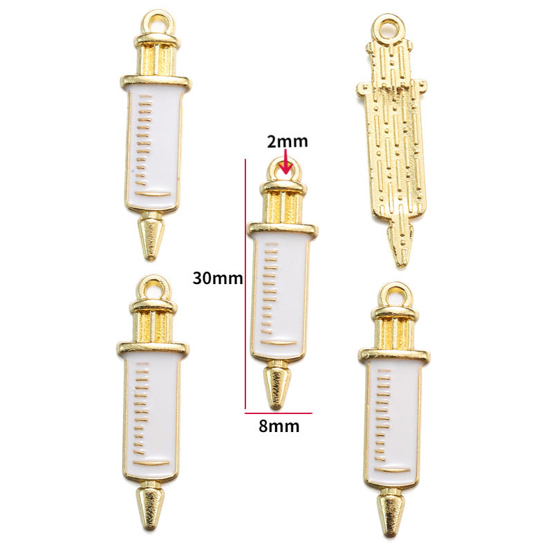 Nurse Hat & Medical Tool Alloy Charms – Colorful Healthcare-Themed Pendants for DIY Bracelets, Keychains & Jewelry Making
