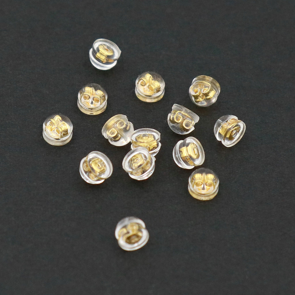 Silicone Earring Backs with Metal Core
